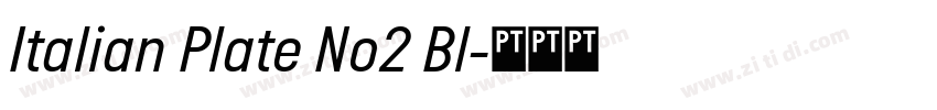 Italian Plate No2 Bl字体转换 Italian Plate No2 Bl字体转换